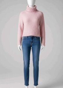 Pink Turtleneck Sweater