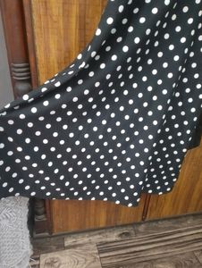 Black And White Dotted Maxi Dress