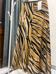 Mango Animal Print Skirt