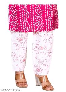 Pink Printed Kurta Set