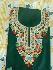 Green Embroidered Kurti
