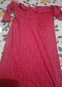 Pink Printed Nighty