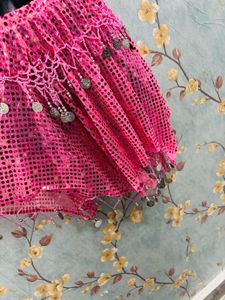 Asymmetrical Sequin Coin Skirt