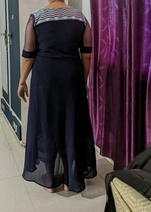 Navy Blue Up down Jorjat A Line Kurti
