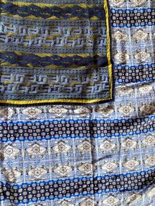 Blue Patterned Sleeveless Dress