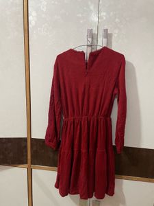 Red Lace Detail Dress