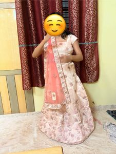 Elegant Peach Embroidered Lehenga Choli