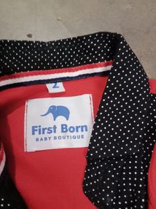 1 To 2 Years Boy Suit Red And Black