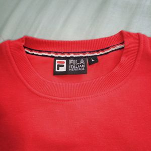 Fila Unisex Red Sweatshirt in Large