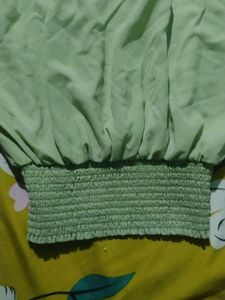 Green Pearl Embellished Blouse
