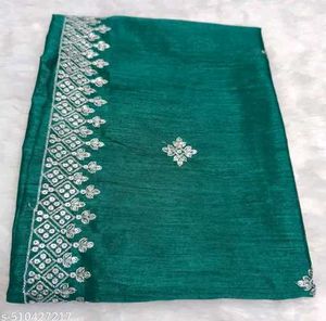 Partywear Saree Attached With Blouse
