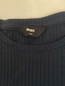 Navy Blue Elbow Sleeves Tshirt