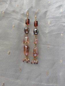Handmade Glass Beaded Dangle Earrings