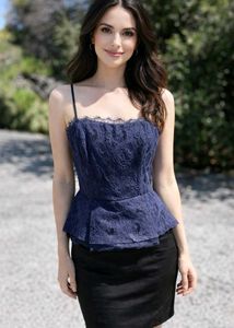 ❤️‍🔥Corset Navy Blue Lace Peplum Dress❤️‍🔥