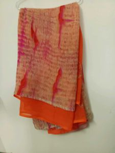 Elegant Orange Saree