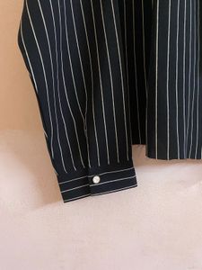 Striped Tie Neck Top