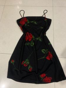 Rose Print Slip Dress