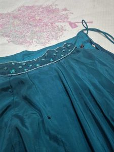 Embellished Teal Blouse