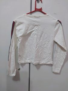White Full Sleeves Top For Women