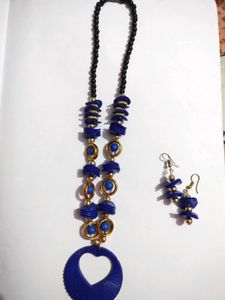 Blue Necklace &amp; Earring Set