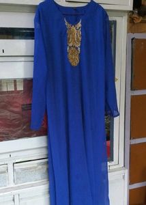 Blue Colour Abaya With Dupatta