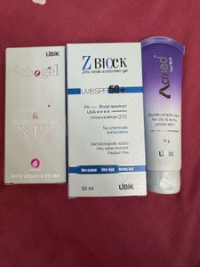 Z Block Sunscreen, Sebogel & Acmed Facewash