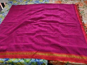 Magenta With Golden Pink Saree