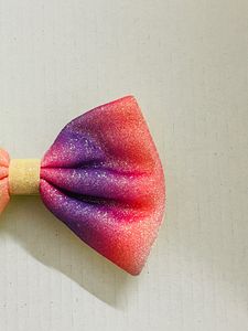 glittered hair bow clip
