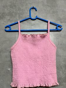 Pink Ruffled Cami Top