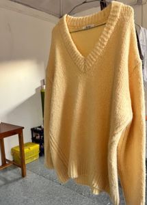 Cozy Yellow V-Neck Sweater