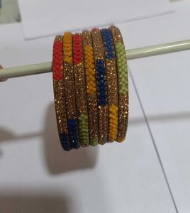 Colorful Beaded Bangle Set
