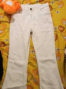 White Flare Leg Jeans