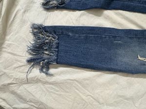 Zara Ripped Blue Denim Jeans