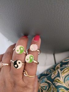 Yin Yang Adjustable Rings