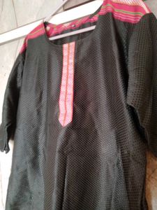 Black Plus Size Short Kurta