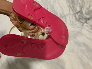 Pink Flower Flip Flops