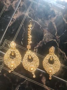 Earrings And Maang Tikka Set