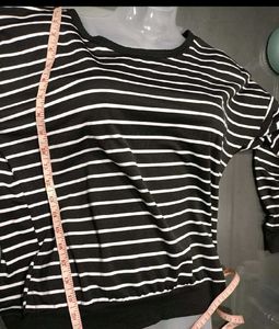 Black &amp; White Vertical Stripes Full Co-ord