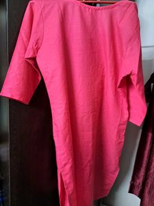 Pink Embroidered Kurti