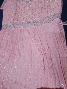 Pink Plazo Suit