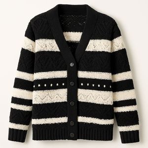 Striped Knit Cardigan