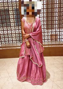 Peplum Top With Lehanga & Dupatta