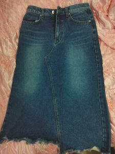 Denim Skirt Asymmetrical