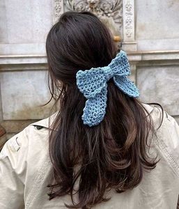 Crochet Bow Hair Clip