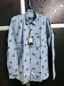 Printed Coller Shirt Like New