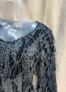Lace Detail Open Front Top