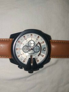 Diesel Watch with Brown Leather Band