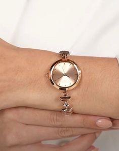 Titan Raga-Elegant Rose Gold Beaded Watch