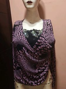 Patterned Wrap Top