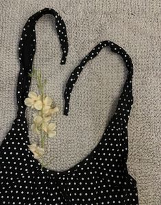 Polka Dots Black Top😍